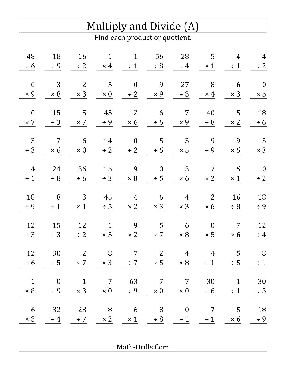 Multiplying 1 To 120 And 1 A Free Printable Multiplication Speed 