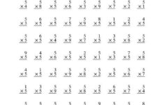 Multiplying 1 To 9 By 5 A