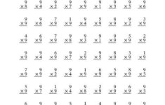 Multiplying 1 To 9 By 9 A