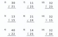 Multiplying 2 Digits By 2 Digits Without Regrouping Worksheet