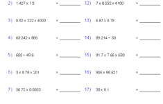 Multiplying And Dividing With Significant Digits Worksheets Chemistry
