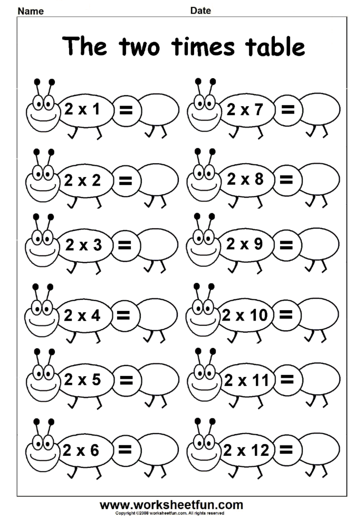 Multiplication By 2s Worksheet