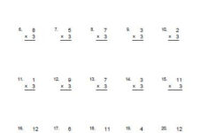Multiplying By 3 Worksheets AllFreePrintable