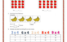 Multiplying By 4 Worksheet