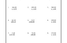Multiplying Decimals Multiplication With Decimals Worksheets
