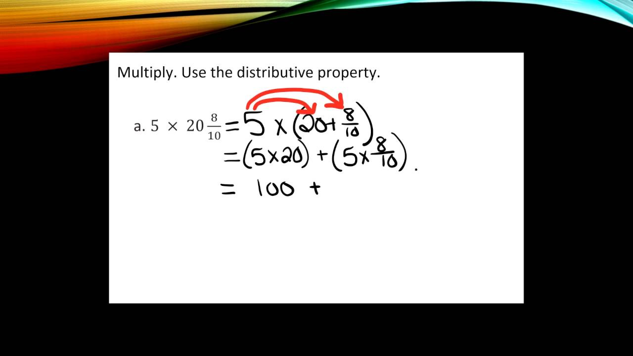 Multiplying Fractions With The Distributive Property YouTube