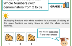 Multiplying Fractions With Whole Numbers 4th Grade Math Worksheets