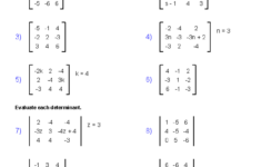 Multiplying Matrices Worksheet Worksheet