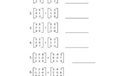 Need Practice With Matrix Operations Print Out This Worksheet And