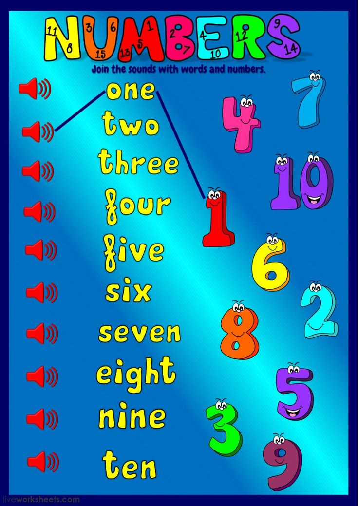 Numbers 1 10 Interactive Worksheet English Worksheets For Kids 