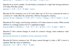 Ohm s Law Practice Worksheet With Answers PDF Download Available