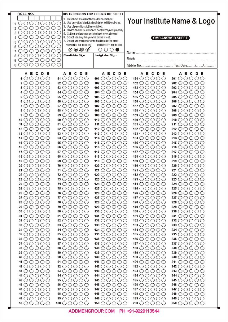 OMR Sheet Download Pdf Books Download Download Exam Papers