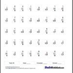 One Minute Multiplication Division These 40 Problem Multiplication And