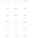 One Step Equations With Multiplication And Division Worksheet Times