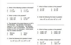 Operations With Scientific Notation Worksheet Homeschooldressage