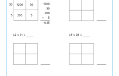 Partial Products Multiplication 4th Grade Worksheets Worksheets Master