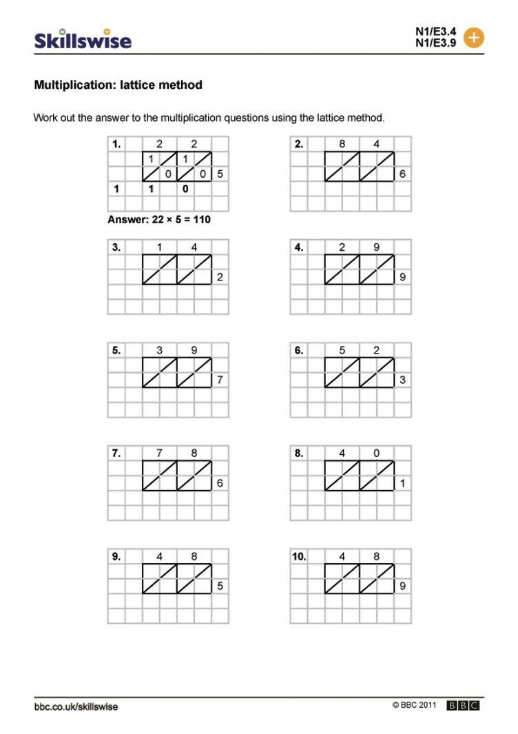 Pin By On Teacher Stuff 1 Lattice Multiplication Lattice Method 