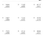 Practice Worksheet For Students Learning How To Multiply With 2 Digit