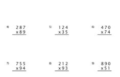Practice Worksheet For Students Learning How To Multiply With 2 Digit