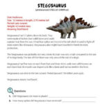 PrimaryLeap Co Uk Fact Sheet Stegosaurus Worksheet Dinosaur