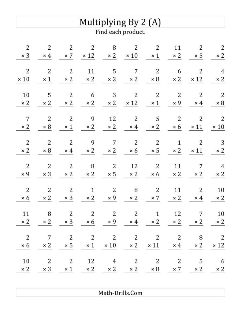 1 Minute Math Drills Multiplication | Multiplication Worksheets