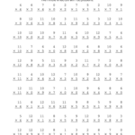 Printable 100 Multiplication Facts Timed Test PrintableMultiplication