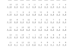 Printable 100 Multiplication Facts Timed Test PrintableMultiplication
