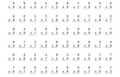 Printable 100 Multiplication Facts Timed Test PrintableMultiplication