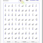 Printable 50 Multiplication Facts Test PrintableMultiplication