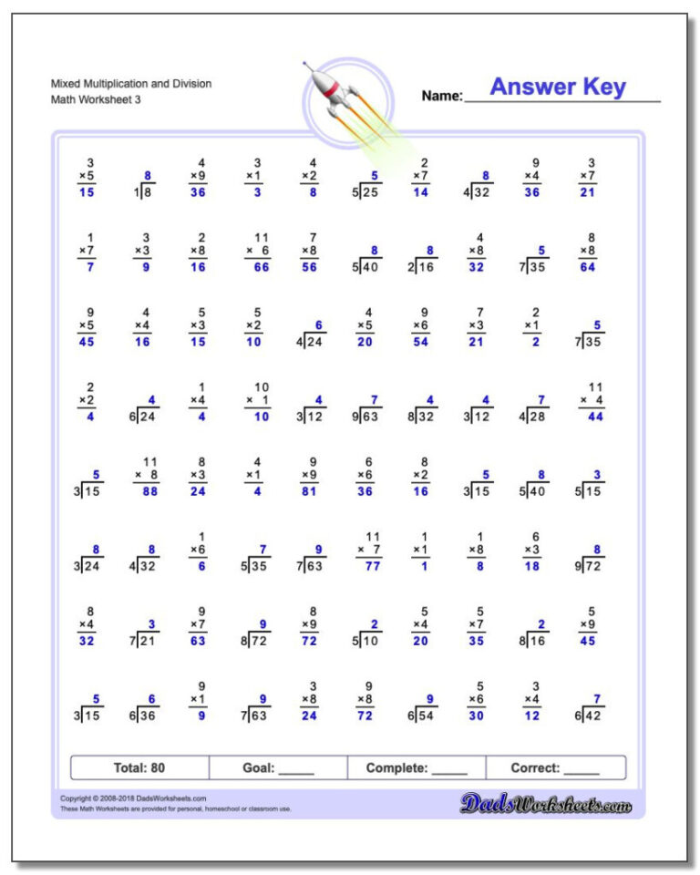 Printable 50 Multiplication Facts Test PrintableMultiplication ...