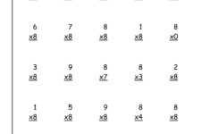 Printable 8 Times Table Worksheets Activity Shelter