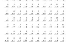 Printable 8 Times Table Worksheets Activity Shelter