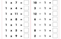 Printable Multiplication And Division Worksheets