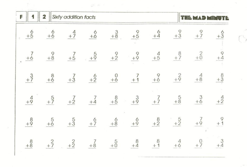 Printable Multiplication Mad Minute Printable Multiplication Flash