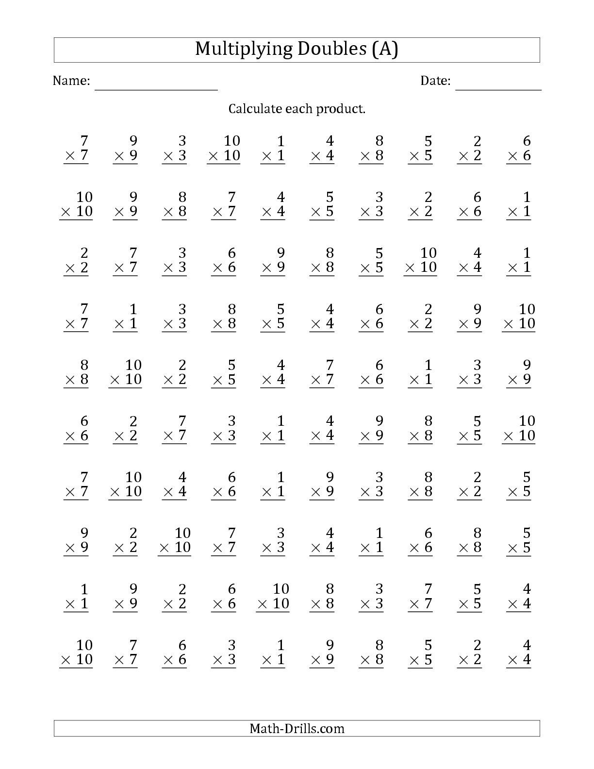 Printable Multiplication Math Worksheets PrintableMultiplication