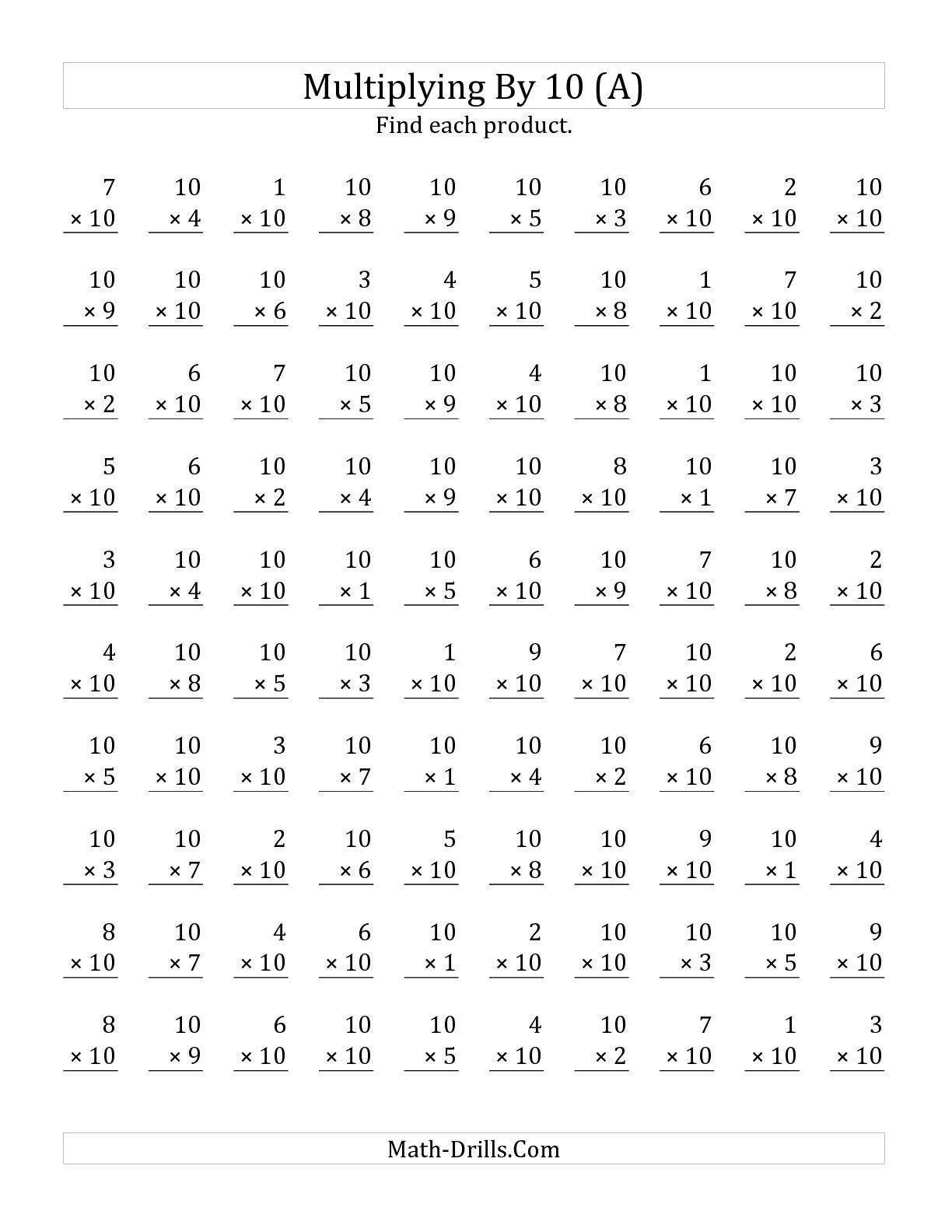 Printable Multiplication Math Worksheets PrintableMultiplication