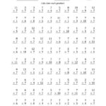 Printable Multiplication Sheets 100 Problems PrintableMultiplication