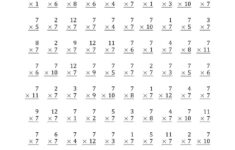 Printable Multiplication Sheets 100 Problems PrintableMultiplication