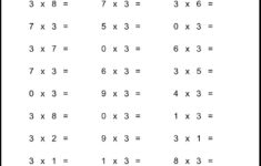 Printable Multiplication Table 3 Charts Templates Worksheet The