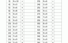 Printable Multiplication Table 9 Printable Multiplication Worksheets