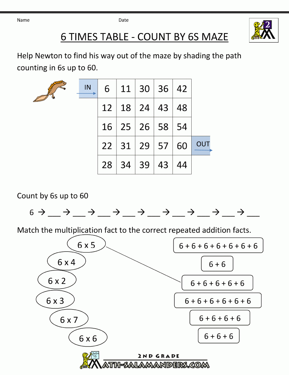 Printable Multiplication Worksheets 6 PrintableMultiplication