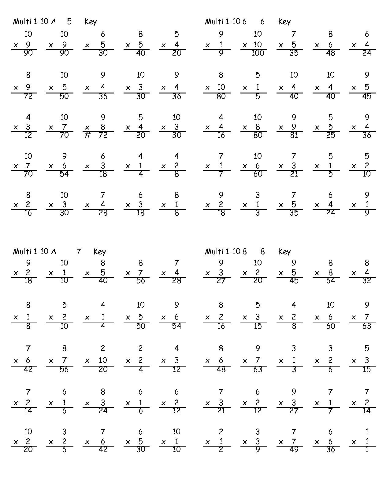 Printable Multiplication Worksheets Grade 5 PrintableMultiplication