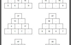 Pyramid Math Worksheet School