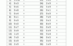 Quick Multiplication Test Times Tables Worksheets