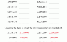 Round These Numbers Off To The Underlined Digits Grade 5 Rounding