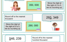 Rounding Off Multi digit Whole Number Given Its Place Value Worksheets
