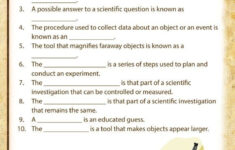 Science Process Skills Worksheets Printable Worksheets Master