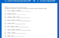 Significant Figures Multiplication And Division Worksheet Answers