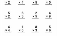 Simple Multiplication Worksheet School
