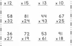 Simple Multiplication Worksheet School